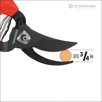 Corona BP 3214D ComfortGEL Bypass Hand Pruner, 3/4-inch cut , Red - size: 3/4 Inch
