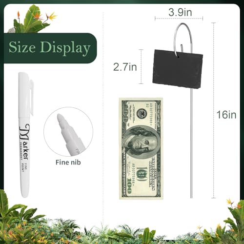 10-Pack Marble Rectangle Garden Markers,Weatherproof Metal Plant Labels Large Planting Seedling Stake Signs, for Seedlings Herbs Vegetable Greenhouse Gifts with White Marker Pen Labels - color: Marble Rectangle