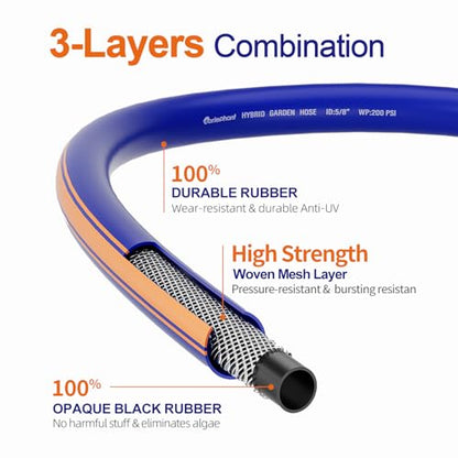 short garden hose 10 ft x 5/8Inch, short water hose with Swivel Handle, Heavy Duty, Flexible, Sturdy, Lightweight, Male to Female Fittings - size: 10FT Male to Female