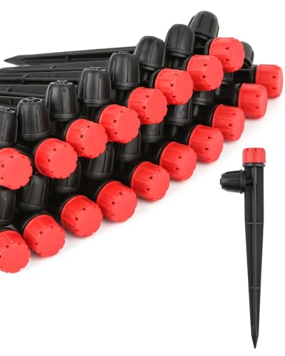 Drip Irrigation Emitters for 1/4" Tubing: 25pcs Drippers with Lock Barbed - size: 25pcs Drip Emitters with Lock Barbed