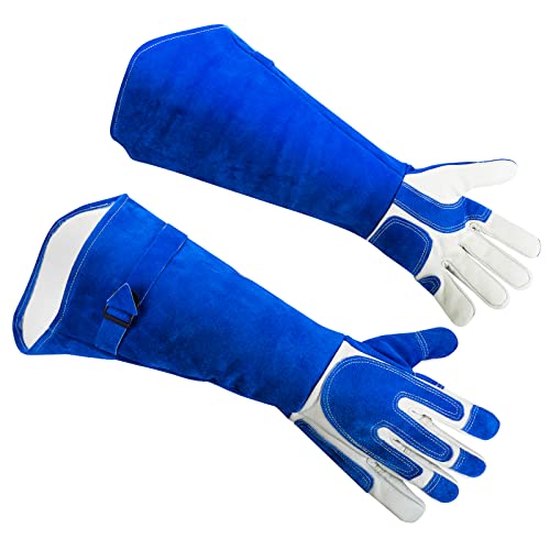 AOWPFVV Animal Handling Gloves Bite Proof for Dogs,Cats, 23.6in Large - color: Pet Grooming Gloves