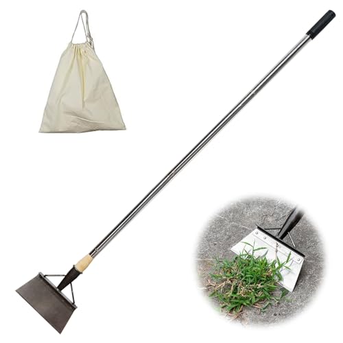 Metal Snow Shovel,Multifunctional Cleaning Shovel Long Handle Steel Flat Shovel for Landscaping, Farm Weeding Tool, Ice Scraper for Outdoor Camping Weeding Planting