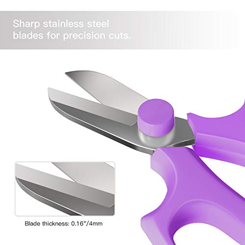 Housolution Flower Scissors, Premium Steel Garden Pruning Shears, Purple - color: Purple, size: 1 Pack