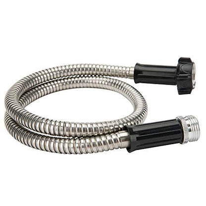 Yanwoo 304 Stainless Steel 3 Feet Short Garden Hose with Female to Male Connector, Water Hose, Metal Hose, Outdoor Hose (3ft) - size: 3ft