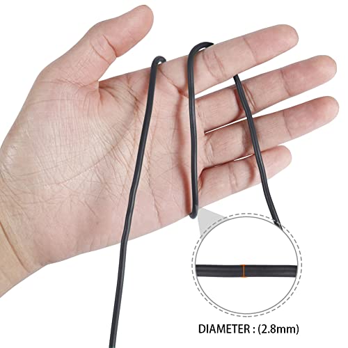 Tenn Well 2Pk 66ft 2.8mm Garden Wire Bendable Black for Climbing Plants - color: Black, size: 2.8mm