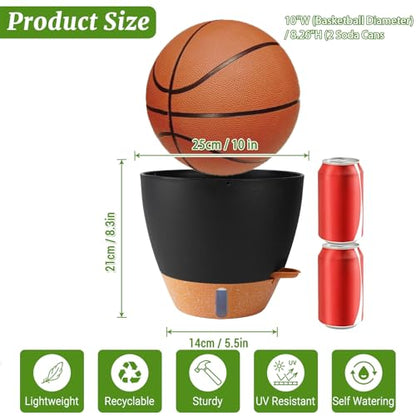 2 Pack 10 inch Plant Pots, Plastic Self Watering Planters - color: Black, size: 10 inch