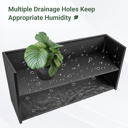 Metal Planter Box 42" x 16” x 18”, Large Rectangular Window Box - size: 42"L x 16"W x 18"H