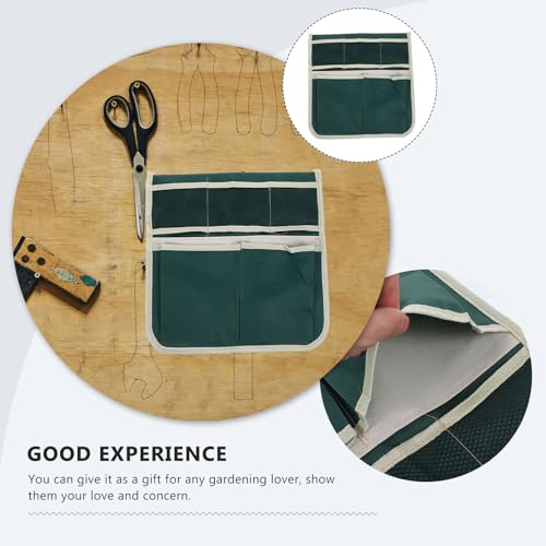 Yardwe Large Gardening Tool Bag for Kneeler with Durable 600D Fabric Multi-Pocket Organizer Garden Seat Pouch for Lawn Patio Storage and Easy Carry