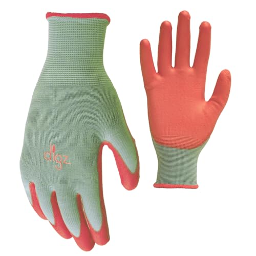 Digz Gardening Gloves, Garden Gloves for Women - color: Green/Pink, size: Medium