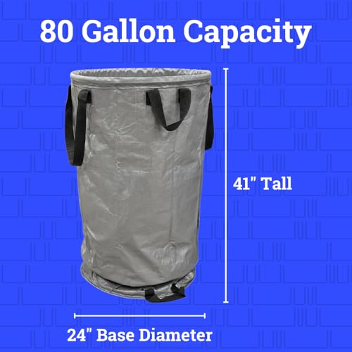 DURASACK Heavy Duty Valet Trash & Yard Waste Bag, 80-Gallon Capacity - size: Single