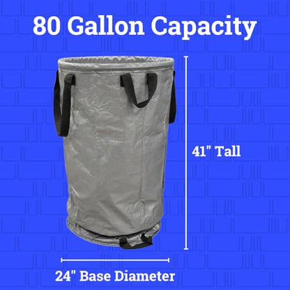 DURASACK Heavy Duty Valet Trash & Yard Waste Bag, 80-Gallon Capacity, 5 pk - size: 1 Count (Pack of 5)