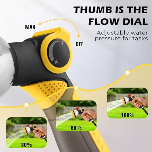 Garden Hose Nozzle High Pressure Leak Proof Spray Water Hose Nozzle Sprayer - color: Yellow