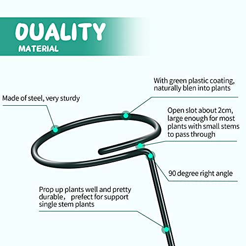 7 Pack Plant Support Stakes with 10 Clips