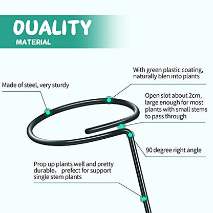 7 Pack Plant Support Stakes with 10 Clips