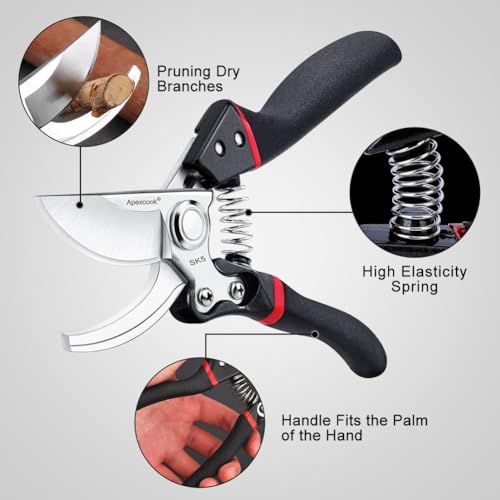 Gardening shears for pruning garden shrubs and harvesting flowers fruit - style: Classic Garden Shears