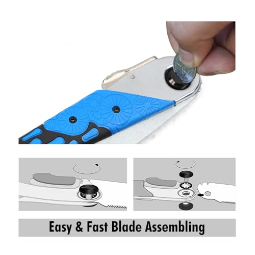 8.3"SK5 Folding Pruning Saw,Anti-Slip Saw for Camping Hiking Garden - size: 8Inch-Blue