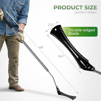 Walensee 48in Double-Edged Grass Whip, Scythe for Cutting Weeds & Grass - size: 48-Inch