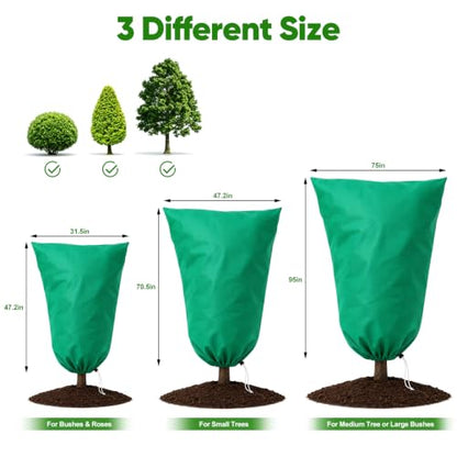 SPORTYOUTH 4 Pack Plant Covers Freeze Protection Frost Blankets 32"x47.2" - size: 31.5“x47.2"-4P