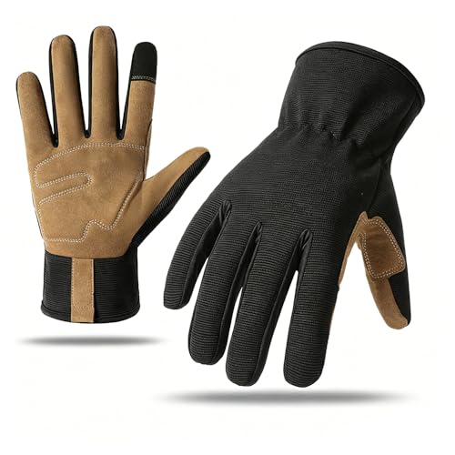Gardening Gloves for Women & Men, Thorn Proof Work Glove - color: Black, size: Large