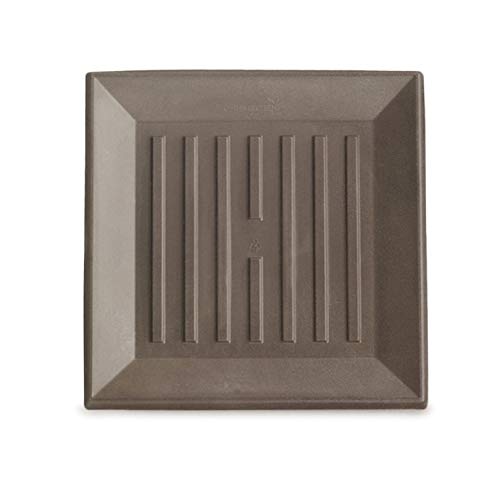 Crescent Garden Universal Square Plant Saucer, Houseplant Durable Drip Tray for Square Planter, Heavy-Duty Plastic Drainage Dish, Indoor/Outdoor Flowerpot Saucer - 9'' Inner x 12.5" Outer (Mocha) - color: Mocha, size: 9" (Inner)