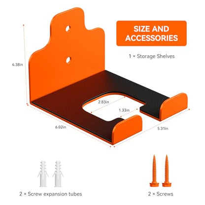 JNIHEEP Garage Organizer Trimmer Rack,Garden Power Tool Hanger,2Pack,Orange - color: Orange 2 Packs