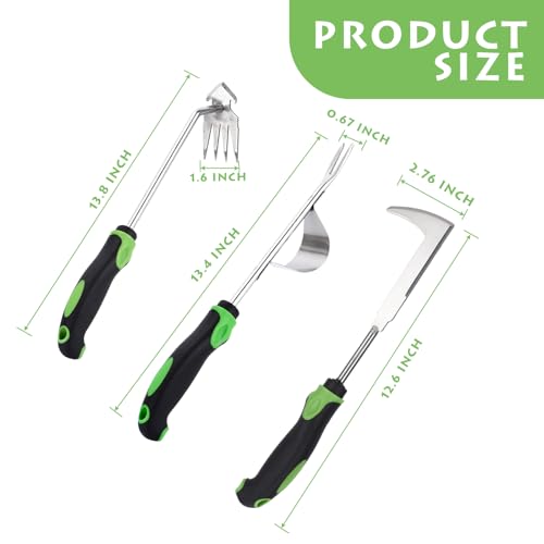 Weed Puller Tool 3pcs, 2026 New Portable Weeder Tool, Weeding Tool with Stainless Steel, Garden Tools for Plant & Weeding, Crack Weeder Tool, Weed Remover Tool for Farm & Backyard