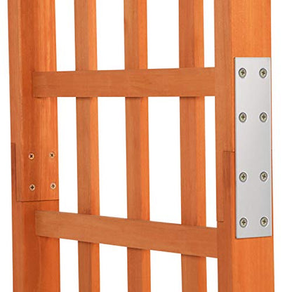 Yaheetech 7FT Wooden Arch Arbor, Wood Trellis for Climbing Plants Outdoor