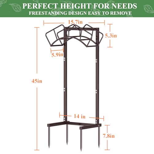 Qatsrin Super Stable Garden Hose Holder, Water Hose Reel holds 160ft Bronze - color: Bronze