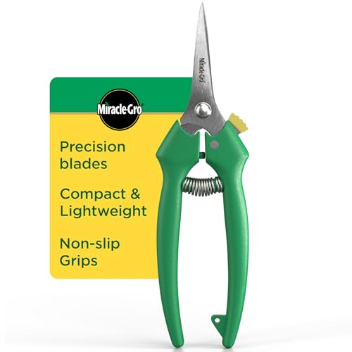 Miracle-Gro Straight Tip Floral Shears - Lightweight Gardening Scissors - Hand Pruner Pruning Shear for Flowers, Herbs, Roses and Indoor Plants - style: Floral Shears
