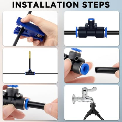 98.4Ft Drip Irrigation Kit System, 360° Bendable Garden Irrigation System - size: 98.4Ft