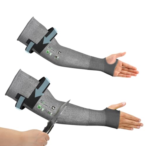 Schwer 20 Pairs 18in A6 Cut Resistant Arm Sleeves for Gardening, S903 - color: Dark Grey, size: 18 In-20 Pairs