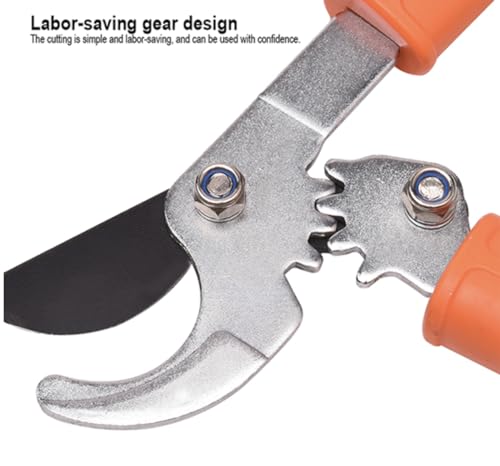 Edward Tools 19" Gear Drive Gardening Loppers - Heavy Duty Lopper Pruner with Gear Drive for Extra Leverage - High Carbon Steel Teflon Coated Blade - Ergo Grip Rubber Handle