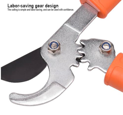 Edward Tools 19" Gear Drive Gardening Loppers - Heavy Duty Lopper Pruner with Gear Drive for Extra Leverage - High Carbon Steel Teflon Coated Blade - Ergo Grip Rubber Handle