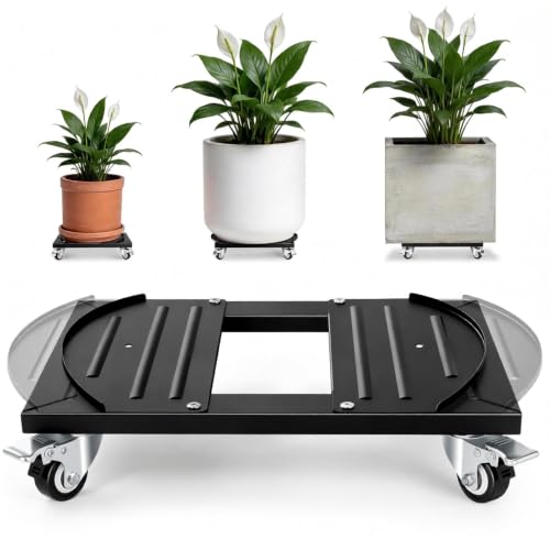 KEDSUM 15-20 Inch Plant Caddy with Wheels, 800LBS Adjustable Plant Stand