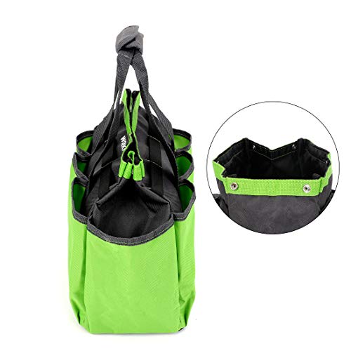 WORKPRO Garden Tool Bag, 8 Pockets Gardening Bag - color: Green