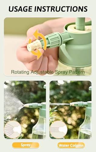 51oz/68oz Handheld Garden Pump Sprayer with Adjustable Nozzle Pressure Sprayer Hand Atomizer for Home Cleaning,Garden,Car Detailing & Washing (51ozYellow) - color: 51ozYellow