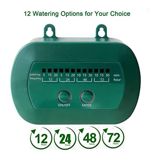 Lewisia 2W Solar Automatic Drip Irrigation Kit with Timer Auto Watering System Solar Powered Auto-Irrigation Set for Garden Beds Patio Lawn Plants Greenhouse Flower 50FT for 15 Plants