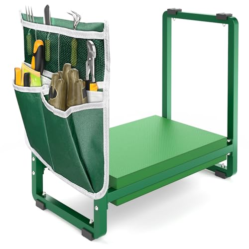 Garden Kneeler and Seat, 10.2" Wider Heavy Duty Thick for Kneeling and Seat - color: Green