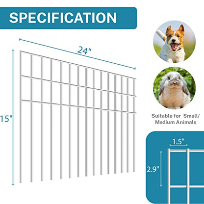 Animal Barrier Fence, 24" L x 15" W, 5.5mm Wire, 15 Pack 30Ft(L)