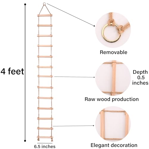 Climbing Plant Ladder Indoor Plants Hanging Wooden Trellis Vine Support