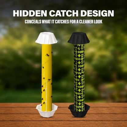 Catchmaster Fly Stick 4-Pack, Sticky Hanging Fly Traps Indoor & Outdoor