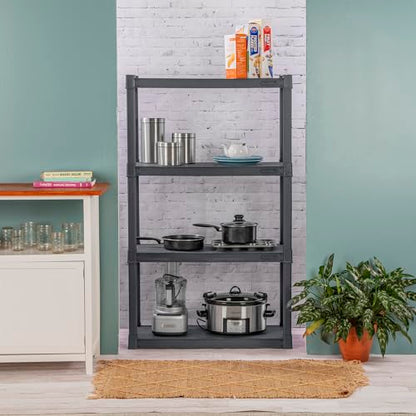 Sterilite 4 Shelf Unit, Heavy-Duty Plastic Utility Storage Rack, 3-Pack - size: 4 Shelf, style: 3 Pack