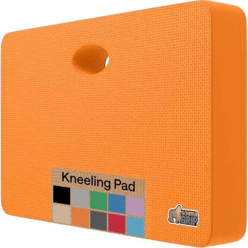 GORILLA GRIP® Extra Thick Foam Kneeling Pad for Gardening, 17.5x11 Orange - color: Orange