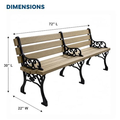 Georgetown Benches, Cedar, 72" L x 22" W x 30" H - color: Cedar