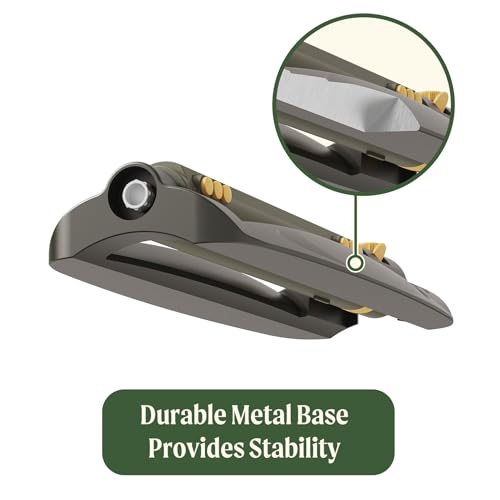 Vego Turbo Oscillating Sprinkler w/Quick Connector Starter Set Metal Base and 20 Precision Nozzles, 3-Way Adjustable for Large Yard and Lawn Covers up to 4973 sq. ft.-Seaweed Green