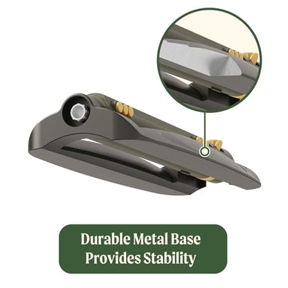 Vego Turbo Oscillating Sprinkler w/Quick Connector Starter Set Metal Base and 20 Precision Nozzles, 3-Way Adjustable for Large Yard and Lawn Covers up to 4973 sq. ft.-Seaweed Green