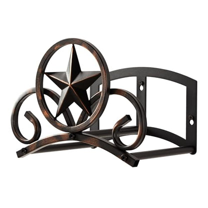 Garden Hose Holder Wall Mounted Decorative, Heavy Duty Metal Hose Hanger for Outside, Sturdy Water Hose Rack Holds 125-Feet of 5/8-Inch Hose, Water Hose Hooks