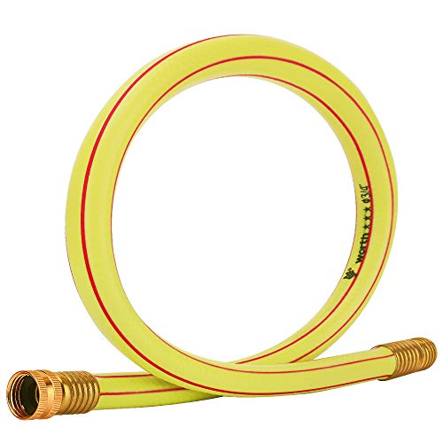 3ft 3/4” Short Leader Garden Hose, Solution4Patio, Male to Female Fittings - color: Yellow/Red, size: 3/4 in. x 3 ft.