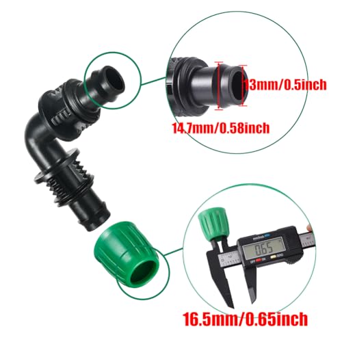 15 Pcs 1/2 Inch Drip Irrigation Elbow Fittings - size: 1/2 inch Elbow