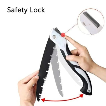 8 Inch Folding Saw, Pruning Hand Saw for Wood Cutting, Garden Pruner with SK5 Curved Blade, Triple- Cut Razor Teeth, Foldable Handsaw for Tree Trimming, Camping, Gardening and Carpentry - size: 8 Inch